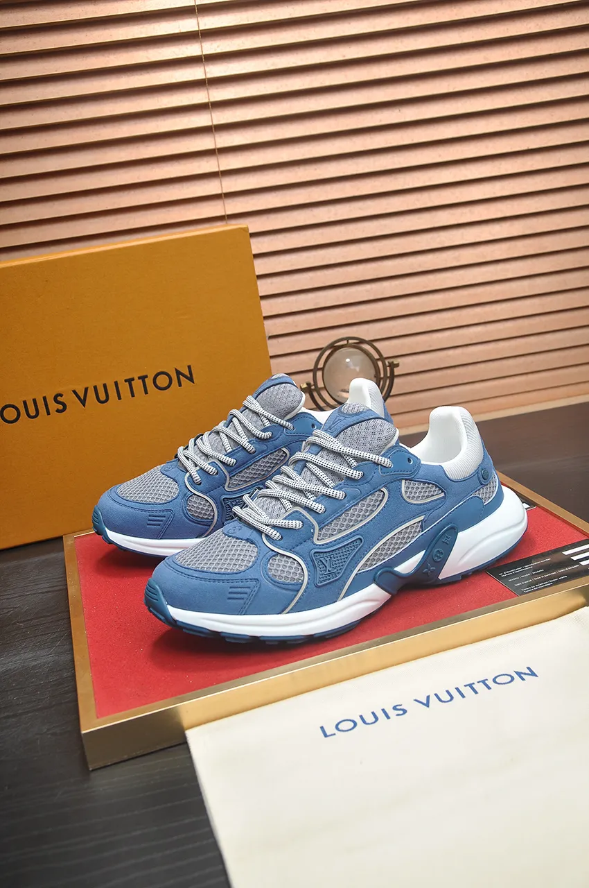 Men's men's shoes 💰640💶[LOUIS VUITTON] (couples 💑 style) new original order 🍀LV Louis Vuitton * - top version of LV classic trendy shoes! Made of imported original fabrics, mesh lining, and original wear-resistant rubber foam outsole! High quality products! Size (Female 35-39) (Male 39-44)